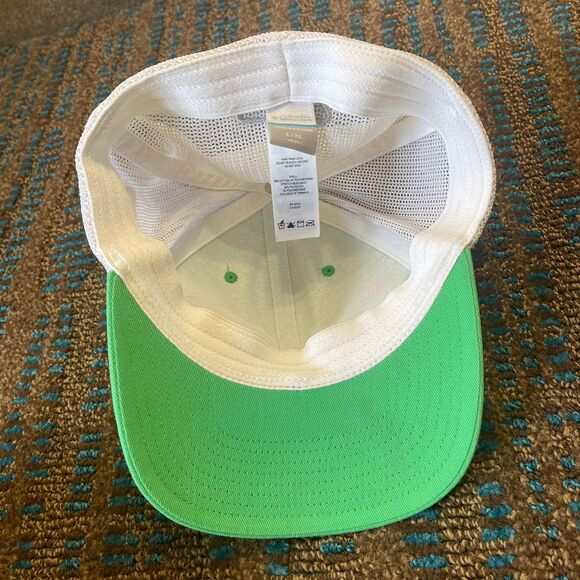 Columbia PFG Unisex Performance Fishing Ball Cap Green White Mesh Back Hat L/XL - Picture 8 of 9